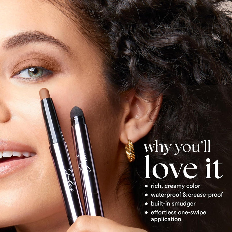 Julep Eyeshadow 101 Crème-to-Powder Eyeshadow Stick (Taupe Matte) Long-Lasting, Waterproof Eye Shadow - Blendable, Crease-Proof with Built-In Smudger