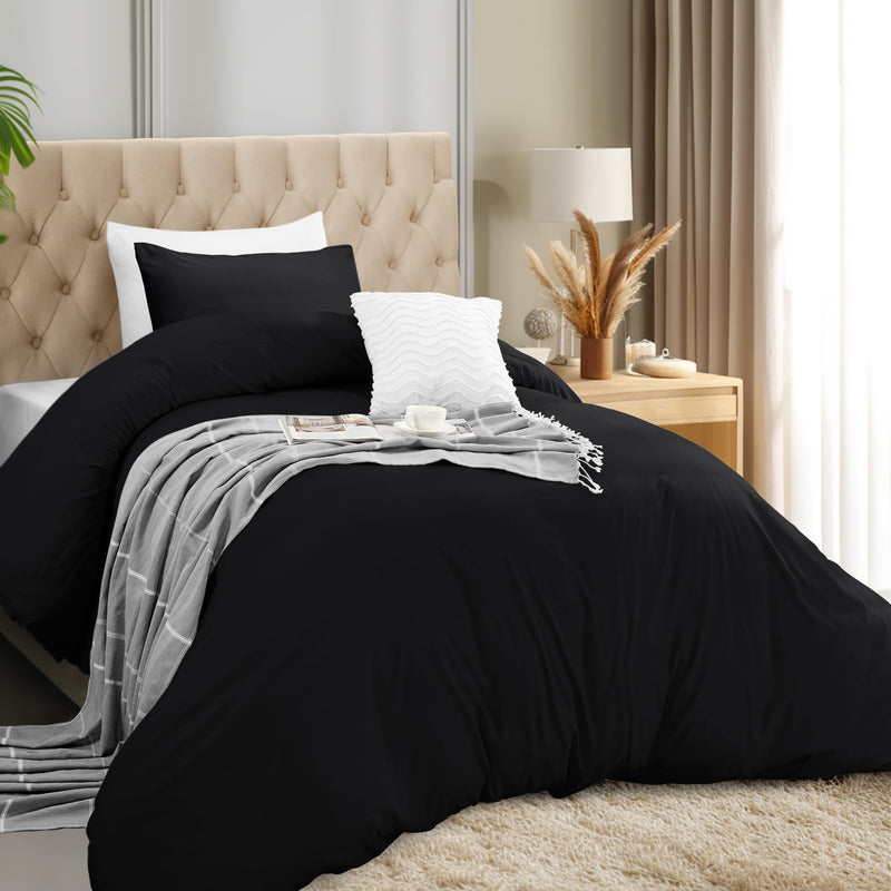 Utopia Bedding Duvet Cover Double - Soft Microfibre Polyester - Bedding Quilt Cover Set, with Pillow cases (Grey)