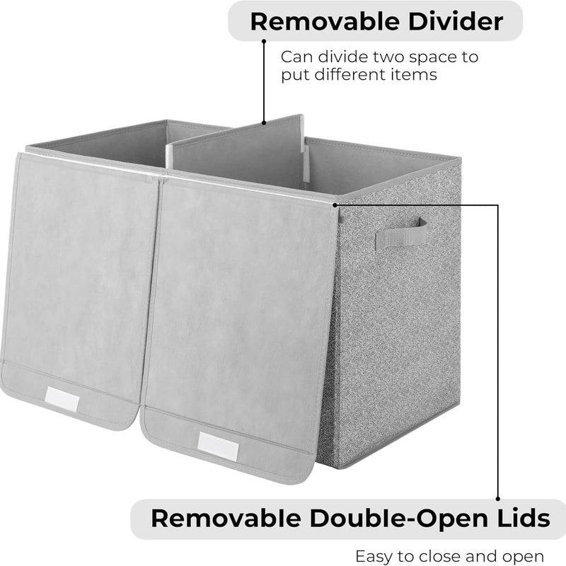 GRANNY SAYS Toy Storage Box, Pack of 1 Large Storage Box, Grey Storage Box, Kids' Toy Chests & Boxes, Foldable Storage Box with Lid, Toy Box Storage for Girls Boys to Organise Bedroom Nursery Playroom