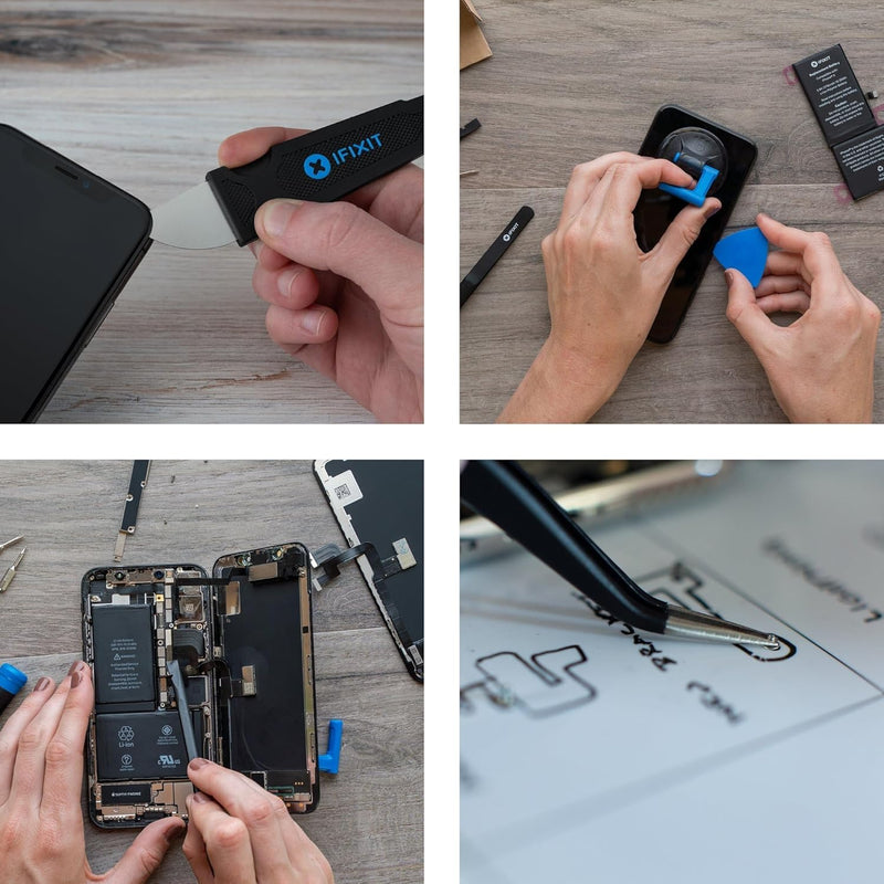 iFixit Essential Electronics Toolkit, Basic Tool-Set with 16 Precision bits (4 mm), Magnetic Screwdriver & Opening Tools for Electronic Devices