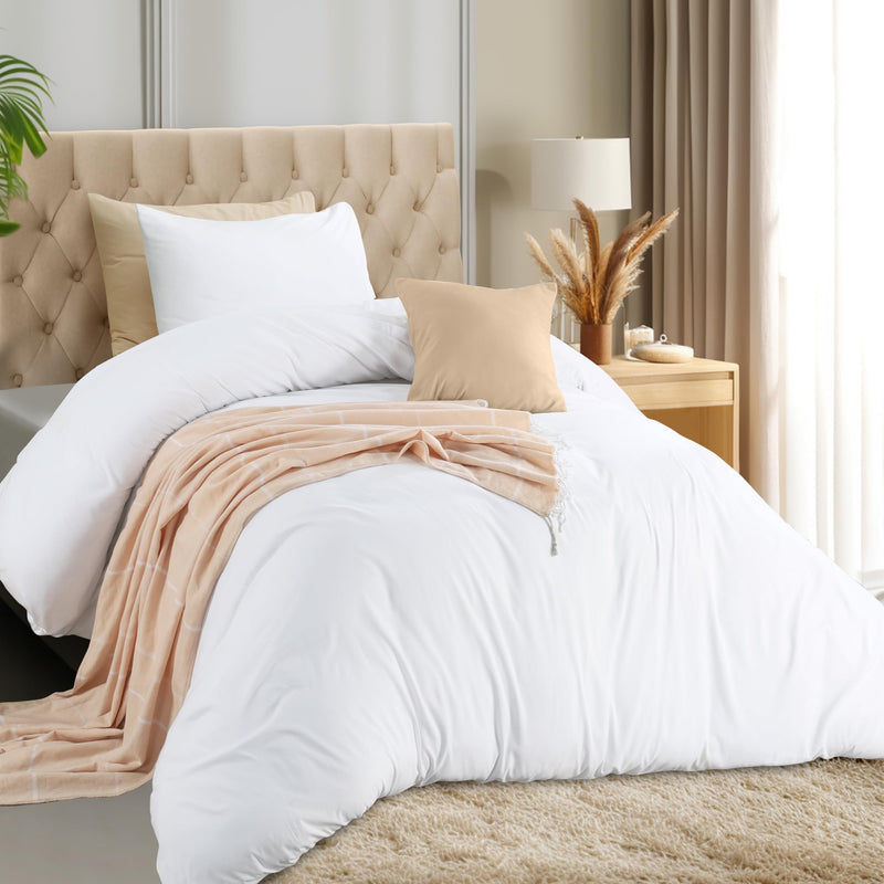 Utopia Bedding Duvet Cover Double - Soft Microfibre Polyester - Bedding Quilt Cover Set, with Pillow cases (Grey)