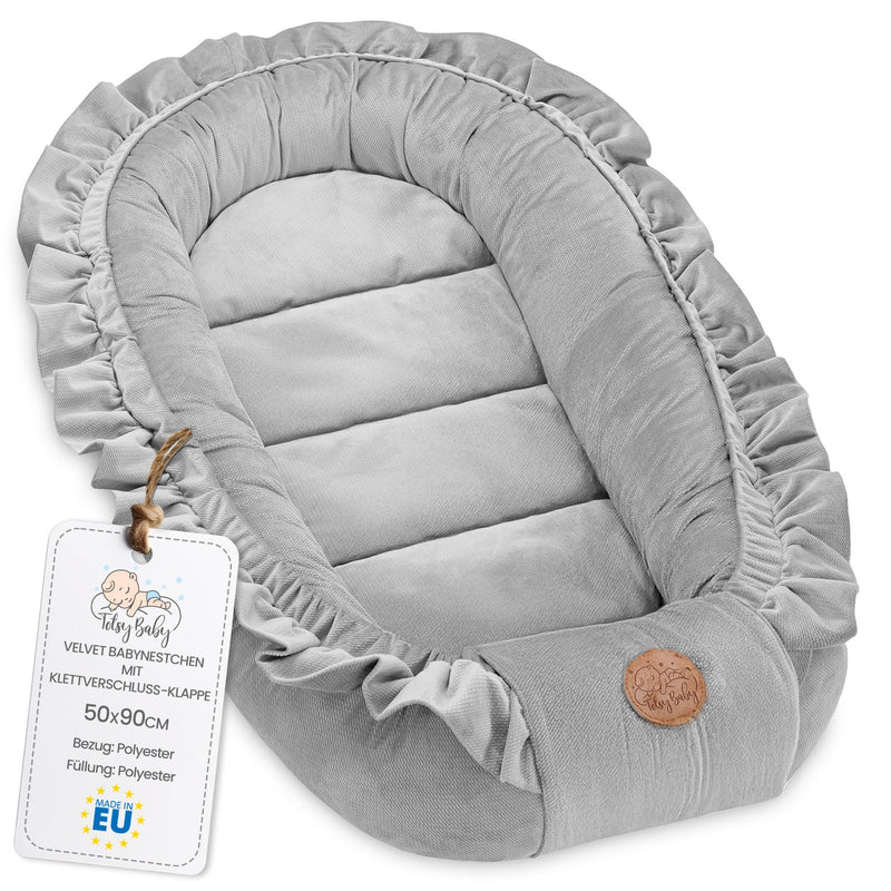 Baby Nest - Baby Nest for Newborns Minky Baby Nest for Crib Versatile Portable Nest Cuddle Nest Accessory for Crib Warm Winter Cocoon Velvet Beige