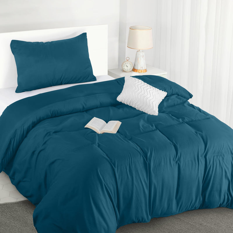 Utopia Bedding Duvet Cover Double - Soft Microfibre Polyester - Bedding Quilt Cover Set, with Pillow cases (Grey)
