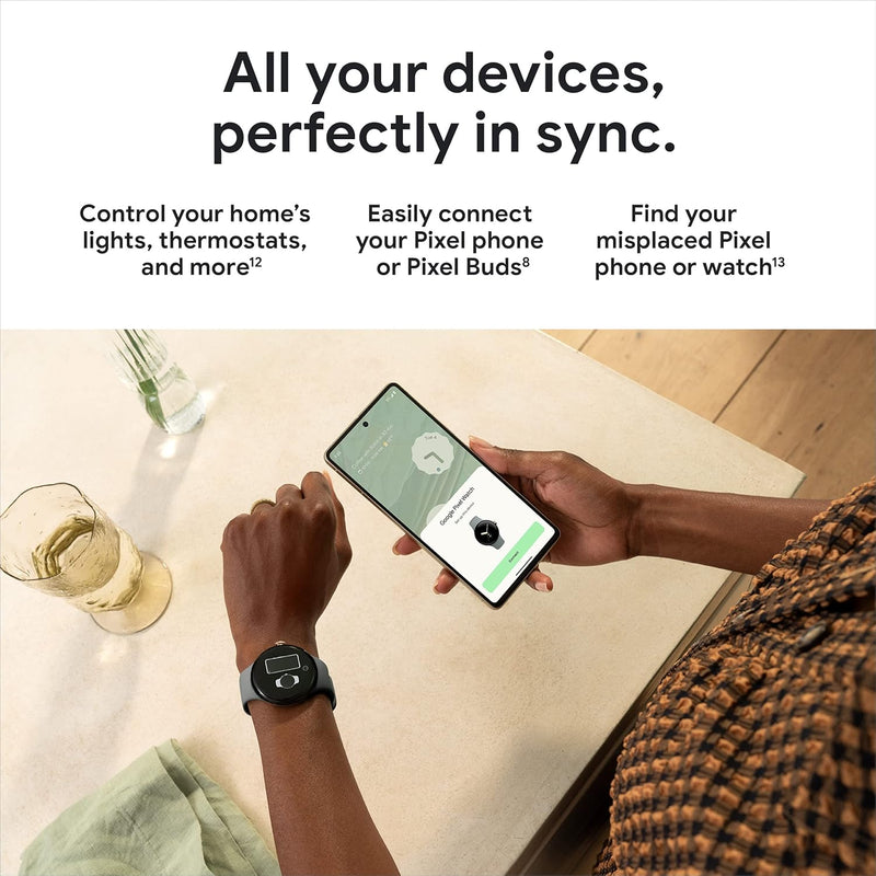 Google Pixel Watch 1st Gen (Previous Model) - Android Smartwatch with Fitbit Activity Tracking - Heart Rate Tracking Watch - Matte Black Stainless Steel case with Obsidian Active band - WiFi