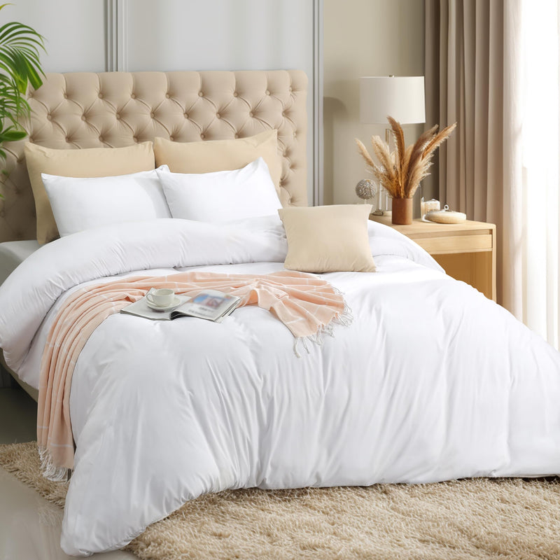 Utopia Bedding Duvet Cover Double - Soft Microfibre Polyester - Bedding Quilt Cover Set, with Pillow cases (Grey)