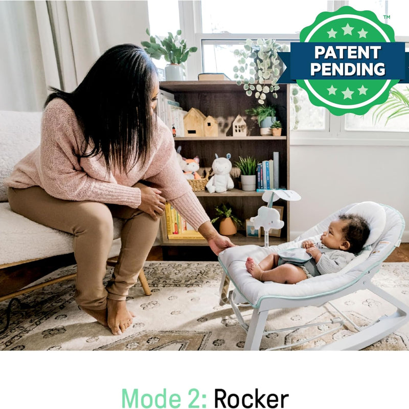 Ingenuity Keep Cozy 3-in-1 Grow with Me Vibrating Baby Bouncer, Seat & Infant to Toddler Rocker, Vibrations & Toy Bar, 0-30 Months Up to 40 lbs (Weaver)