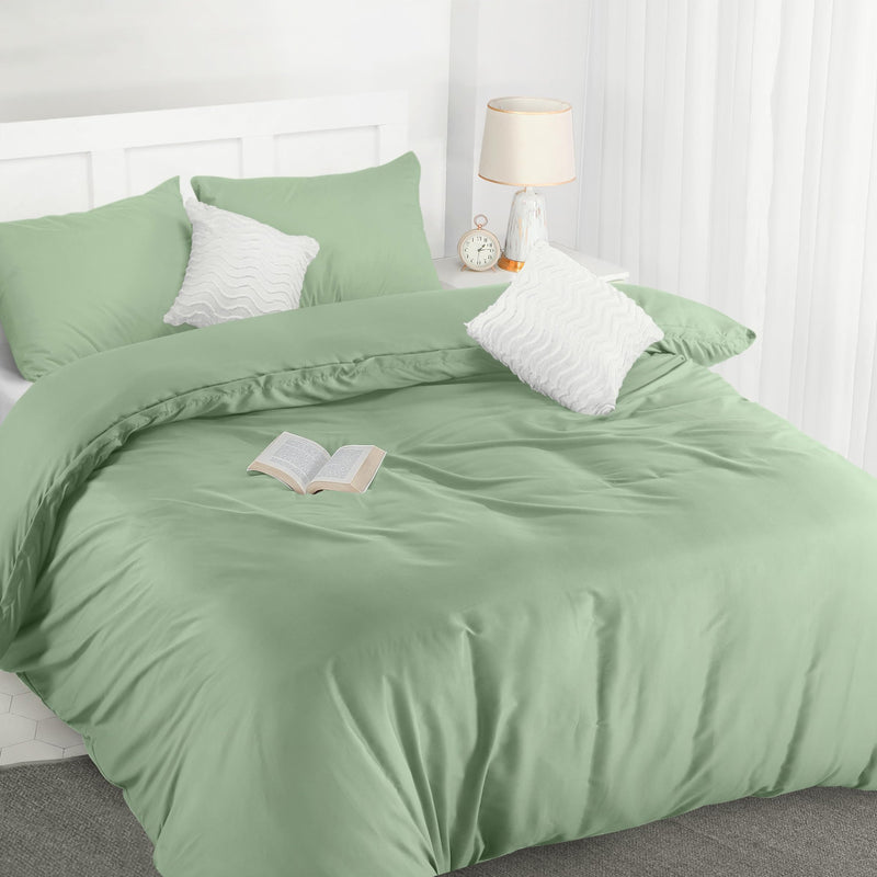 Utopia Bedding Duvet Cover Double - Soft Microfibre Polyester - Bedding Quilt Cover Set, with Pillow cases (Grey)