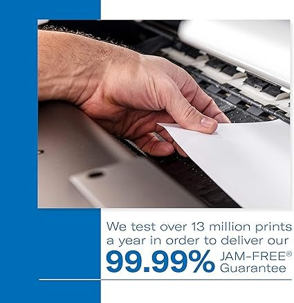 Hammermill Printer Paper, Premium Inkjet & Laser Paper 24 Lb, 8.5 x 11-1 Ream (500 Sheets) - 97 Bright, Made in The USA, 166140R