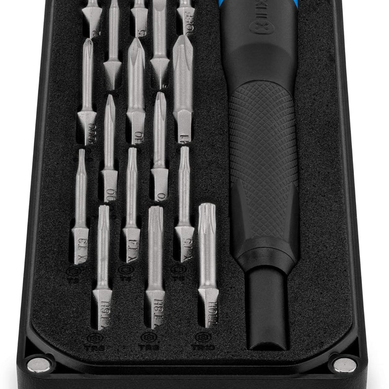 iFixit Minnow Precision Bit Set, Pocket-Sized Portable bit Set with 16 mini-bits (4 mm) & Precision Screwdriver for Repairing Electronics Like iPhone