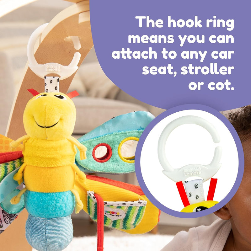 LAMAZE Freddie The Firefly - Clip on Pram and Pushchair Newborn Baby Toy, Sensory Toy for Babies Boys and Girls From 0 - 6 Months