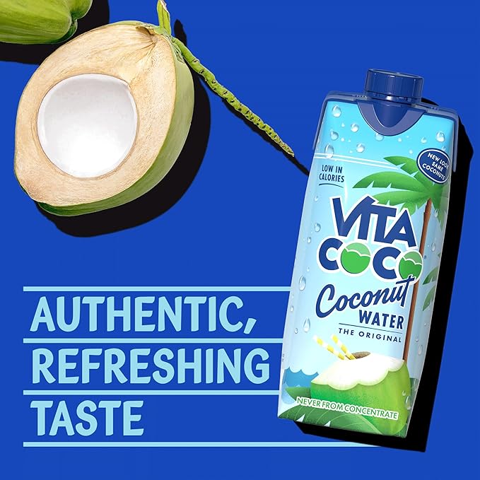 Vita Coco Original Coconut Water 12x330 ml, Packed With Electrolytes, Gluten Free, Full of Vitamin C and Potassium