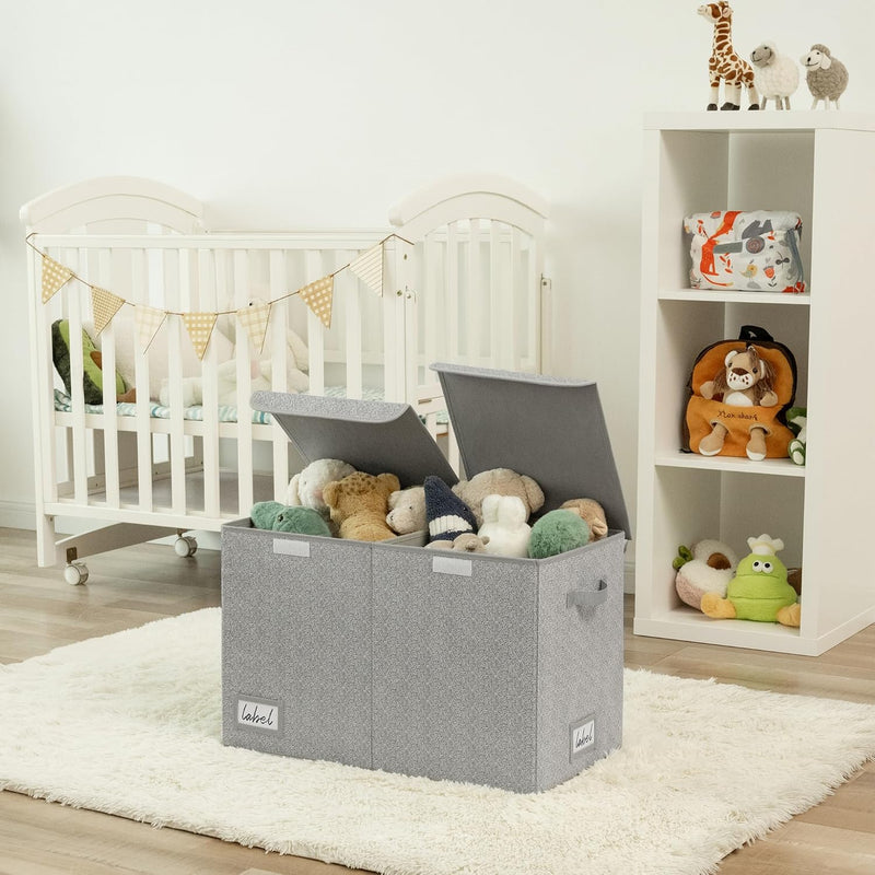GRANNY SAYS Toy Storage Box, Pack of 1 Large Storage Box, Grey Storage Box, Kids' Toy Chests & Boxes, Foldable Storage Box with Lid, Toy Box Storage for Girls Boys to Organise Bedroom Nursery Playroom