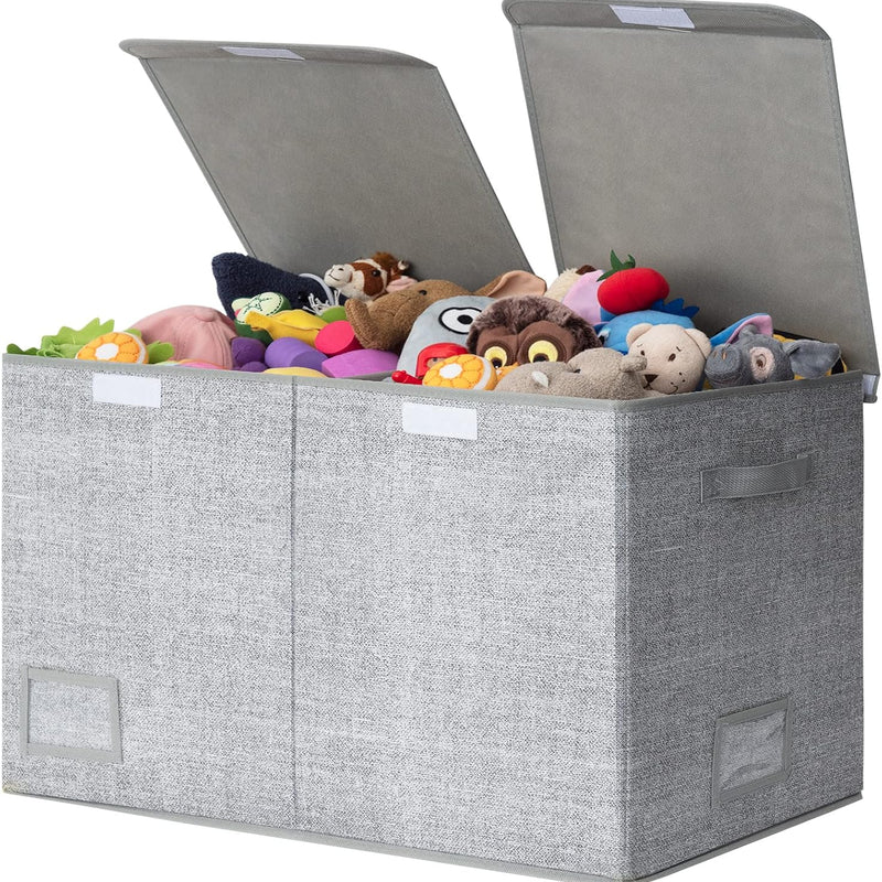 GRANNY SAYS Toy Storage Box, Pack of 1 Large Storage Box, Grey Storage Box, Kids' Toy Chests & Boxes, Foldable Storage Box with Lid, Toy Box Storage for Girls Boys to Organise Bedroom Nursery Playroom