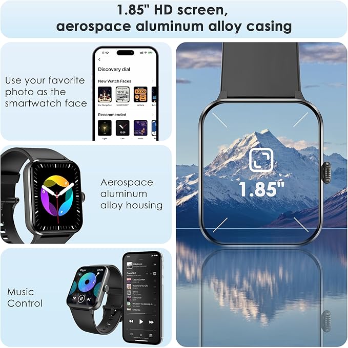 Baolubao Smart Watch for Men Women Answer/Make Call, 1.85