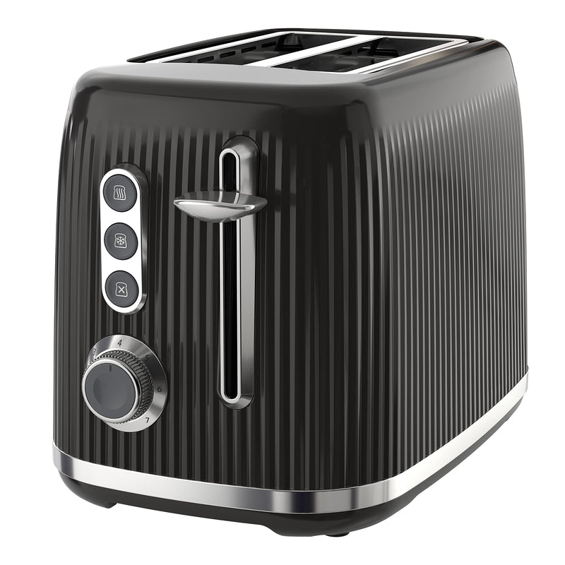 Breville Bold Black Electric Kettle | 1.7L | 3kW Fast Boil | Black & Silver Chrome [VKT221]