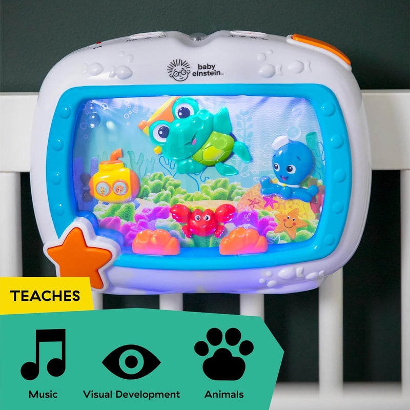 Baby Einstein Sea Dreams Soother, Crib Toy with Remote, Baby Sleep Aid, Calming Lights & Melodies, Newborn and Up
