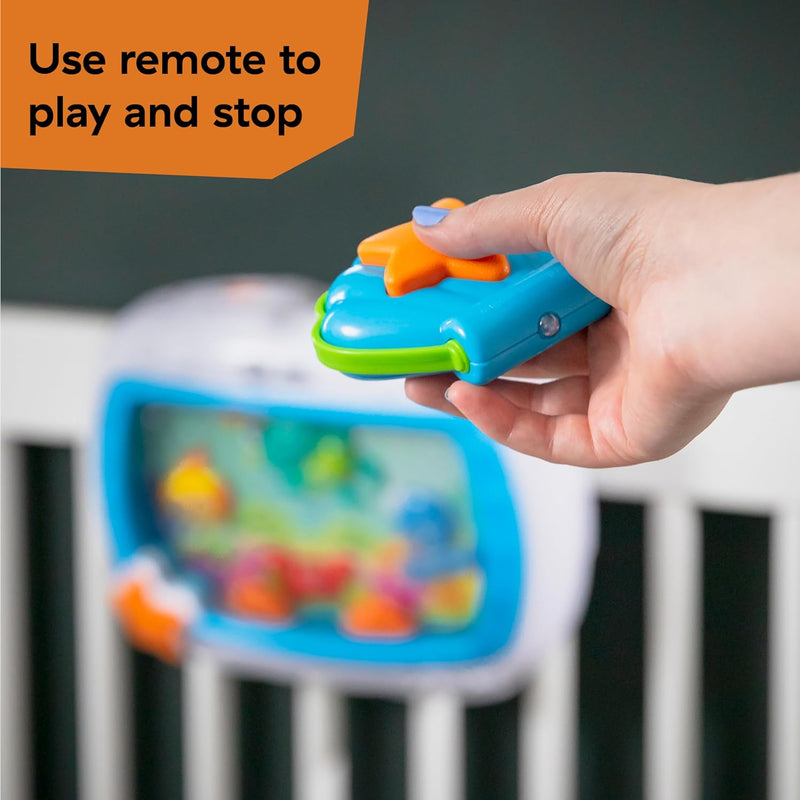 Baby Einstein Sea Dreams Soother, Crib Toy with Remote, Baby Sleep Aid, Calming Lights & Melodies, Newborn and Up