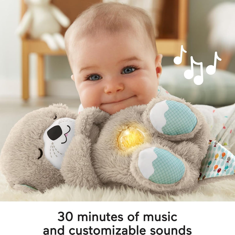Fisher-Price Soothe 'N Snuggle Otter | Newborn Baby Toys & New Baby Gifts | Plush Soft Toys for Babies with Light and Sound Machine | Baby Girl and Baby Boy Gifts | Newborn Essentials, FXC66