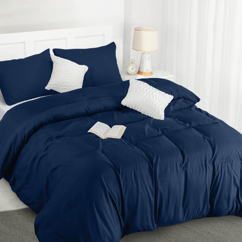 Utopia Bedding Duvet Cover Double - Soft Microfibre Polyester - Bedding Quilt Cover Set, with Pillow cases (Grey)