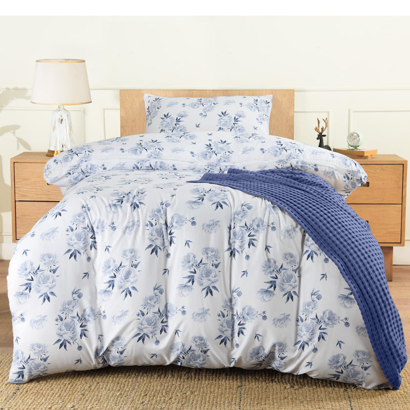Utopia Bedding Duvet Cover Double - Soft Microfibre Polyester - Bedding Quilt Cover Set, with Pillow cases (Grey)