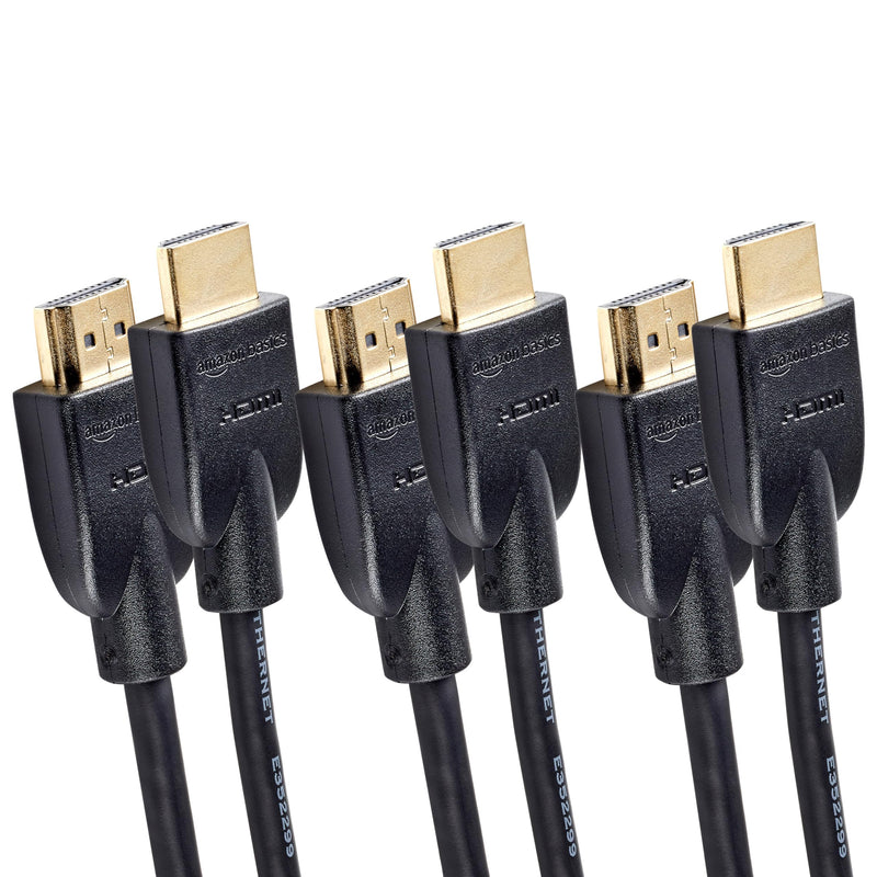 Amazon Basics 4K HDMI Cable 1.8m - 18Gbps High Speed with Ethernet, 4K@60Hz, 2160p, Black