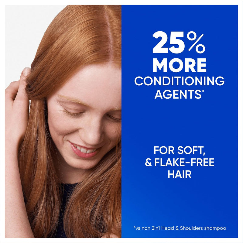 Head & Shoulders Classic Clean 2in1 Anti Dandruff Shampoo, 1000ml. Up to 100% Flake Free, Clinically Proven. For Any Hair and Scalp Type. For Daily use. Clean Feeling