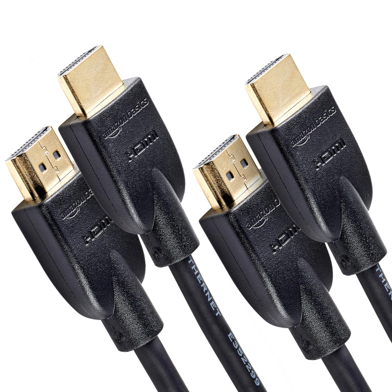 Amazon Basics 4K HDMI Cable 1.8m - 18Gbps High Speed with Ethernet, 4K@60Hz, 2160p, Black
