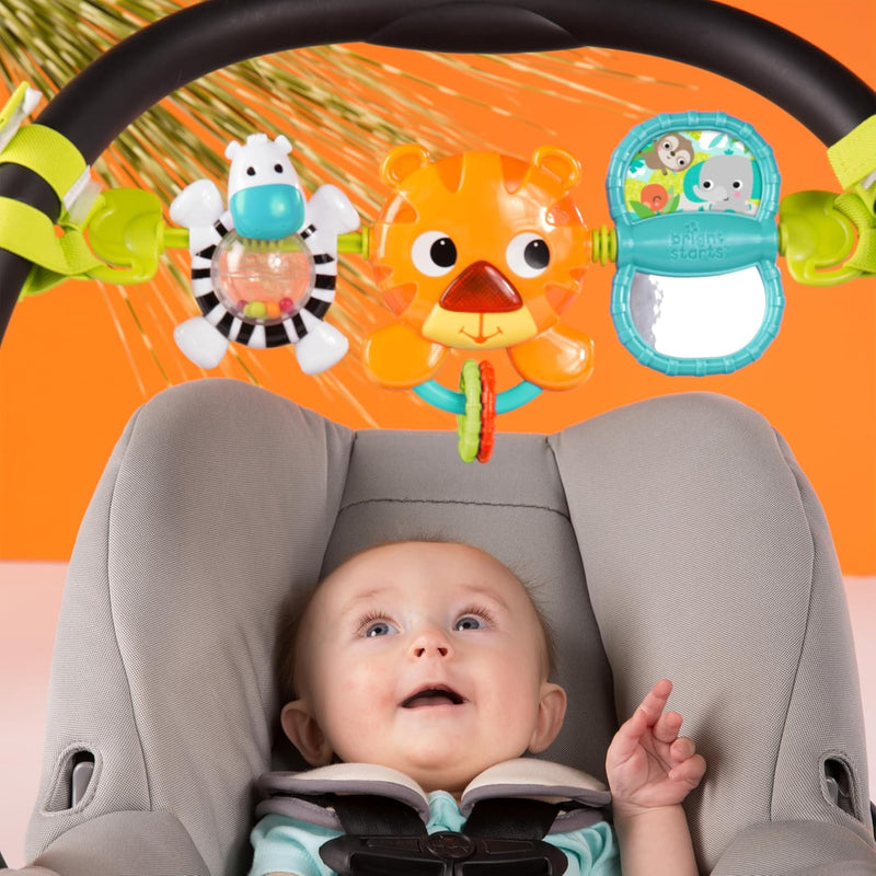 Bright Starts Take Along Toy Bar for Baby Car Seats/Carriers