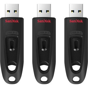 Sandisk Ultra 64GB USB Flash Drive USB 3.0 up to 130MB/s Read - Pack of 3, New