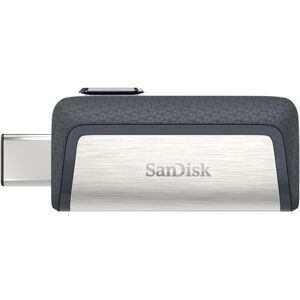 Sandisk Ultra 128 GB Dual Type-C USB 3.1 Flash Drive, Silver, New