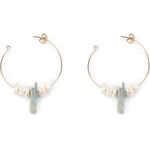Shabama Lao Green 4CM pendientes #oro brillo